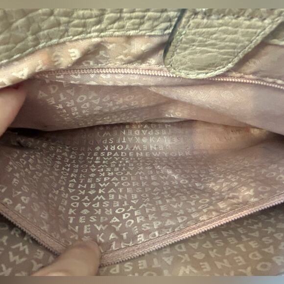 Kate Spade Perri Lane Romy Shoulder Handle Bag Leather Beige - Picture 14 of 16